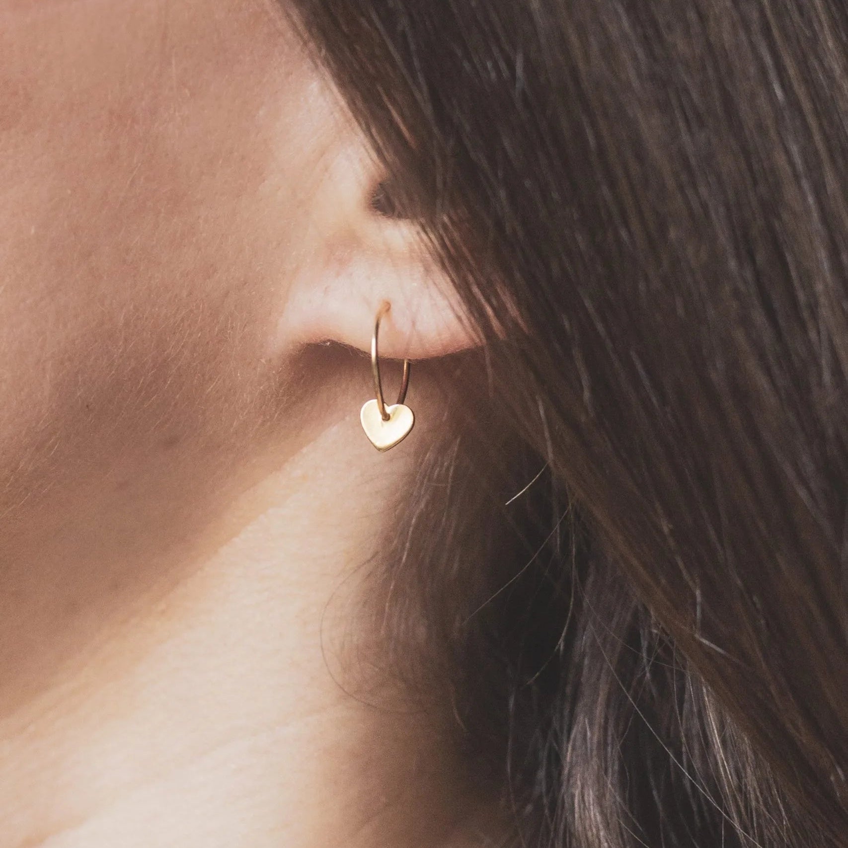 Pendientes de aro con forma de corazón de Minnie