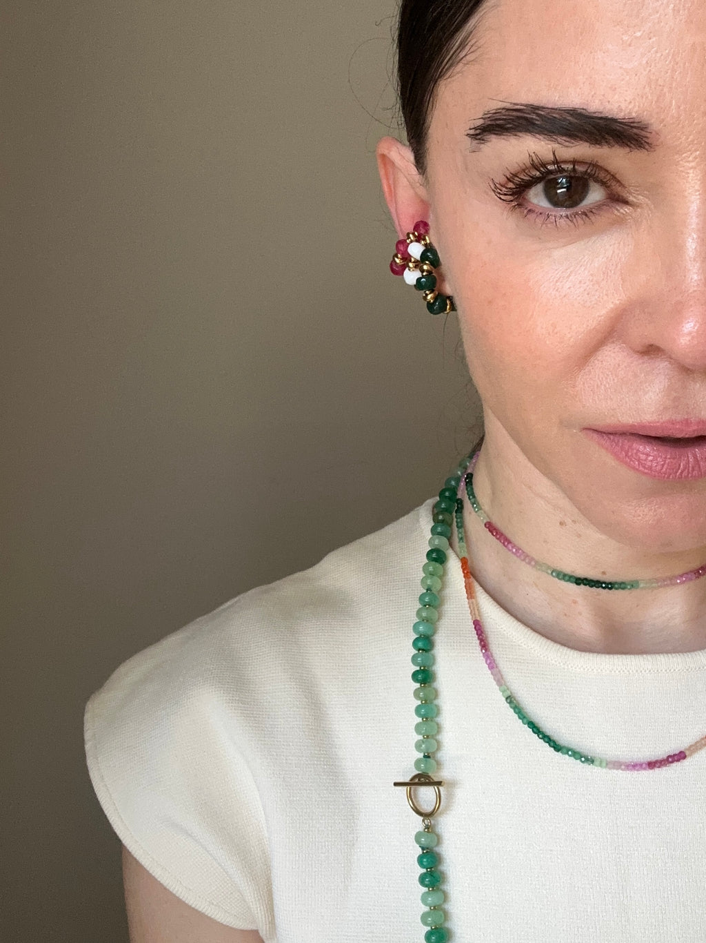 Earcuff LOTUS jade