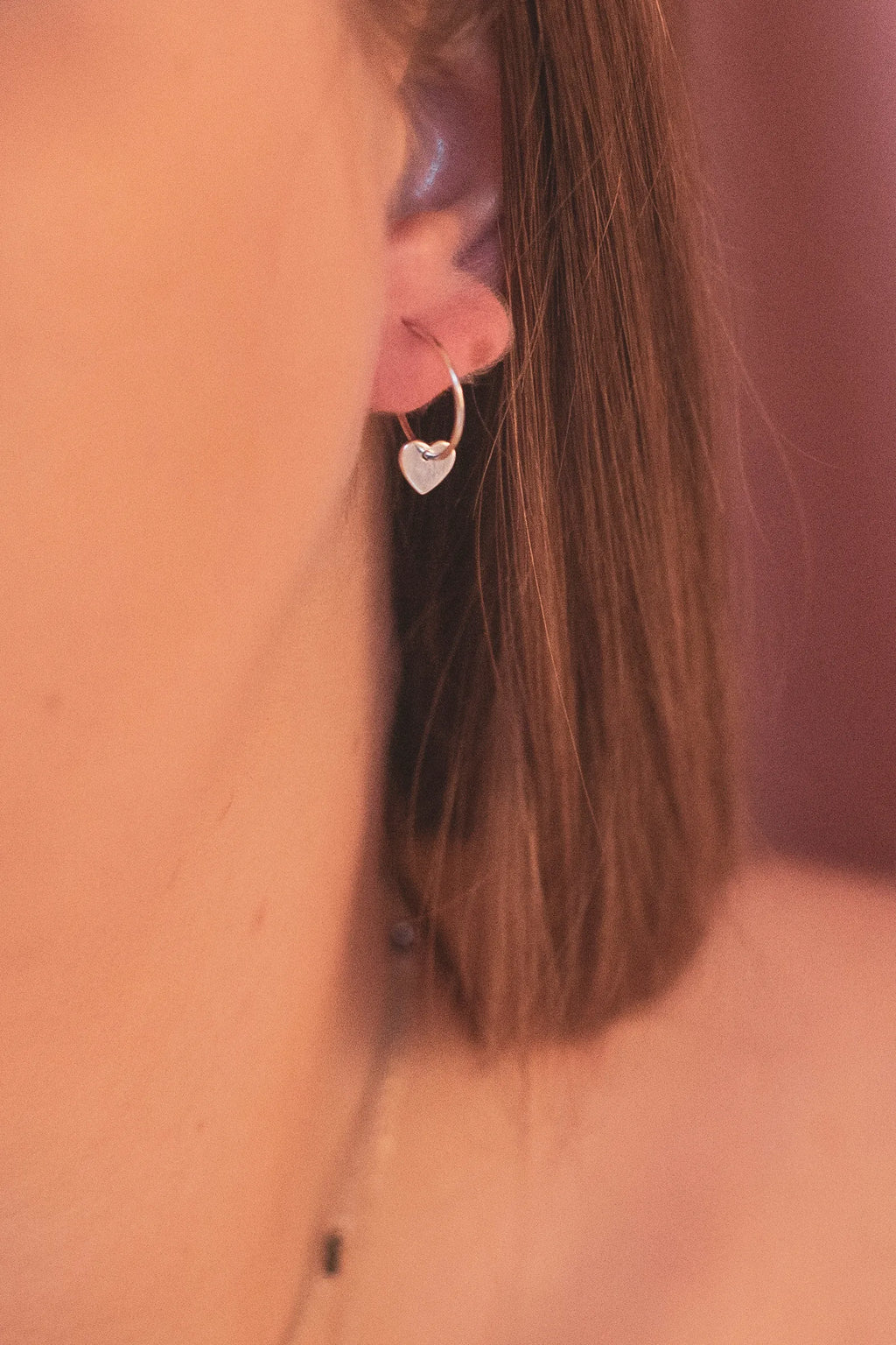 Minnie Hoops Heart Earring