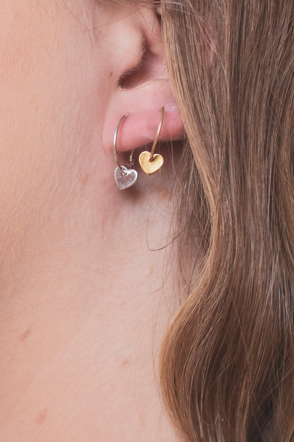 Minnie Hoops Heart Earring