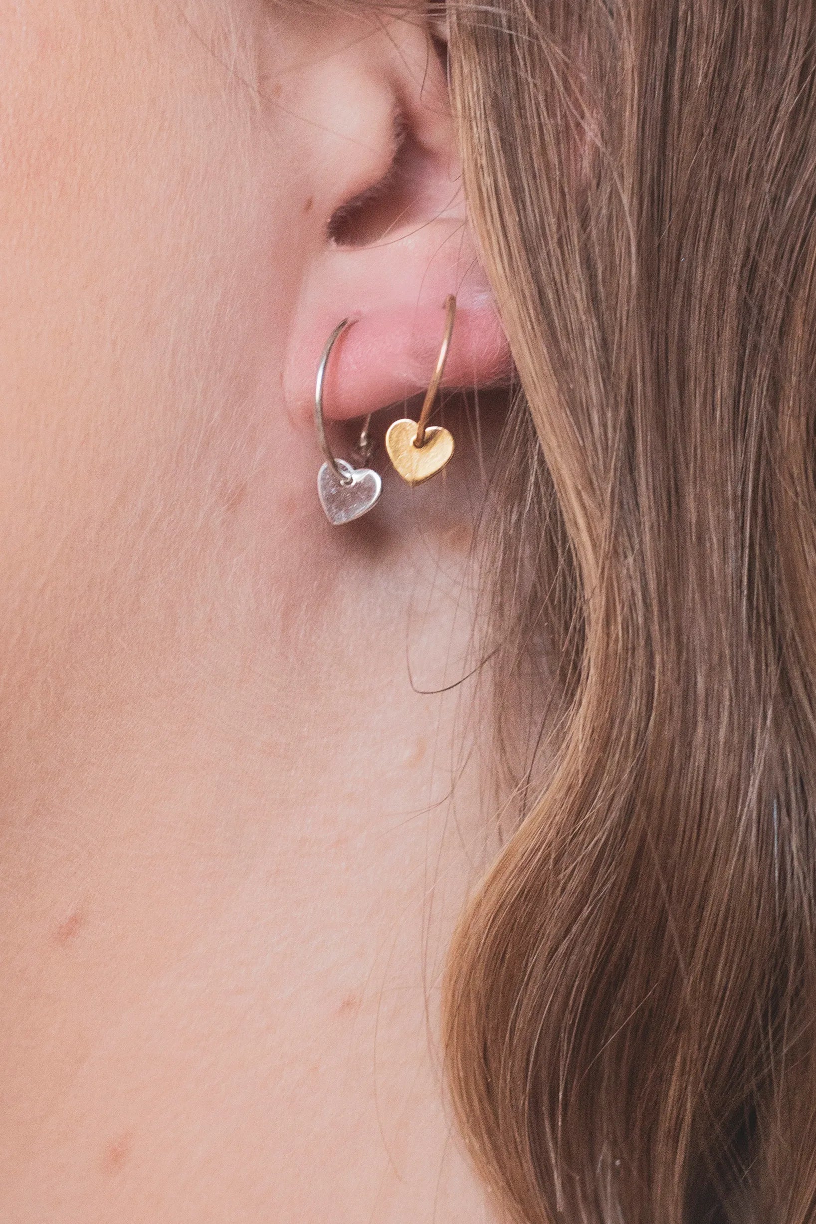 Pendientes de aro con forma de corazón de Minnie